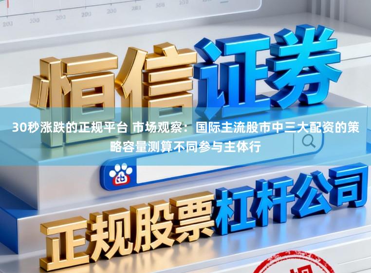30秒涨跌的正规平台 市场观察：国际主流股市中三大配资的策略容量测算不同参与主体行